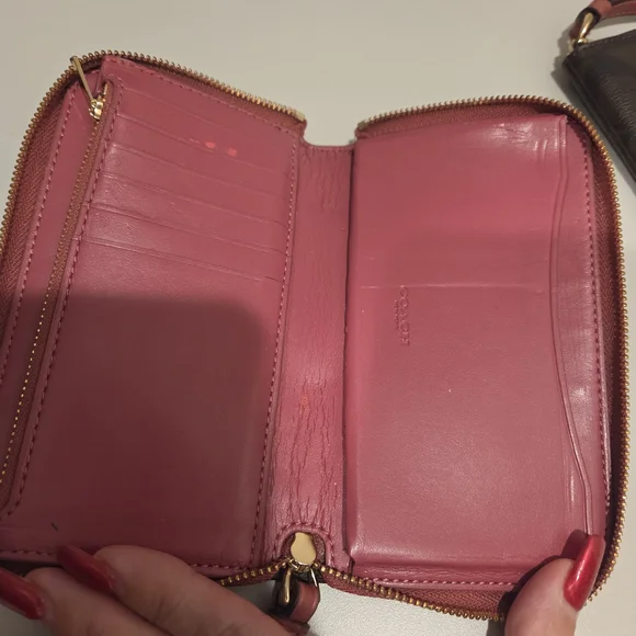 Coach Brown and Raspberry Women's Crossbody Set - Picture 4 of 15